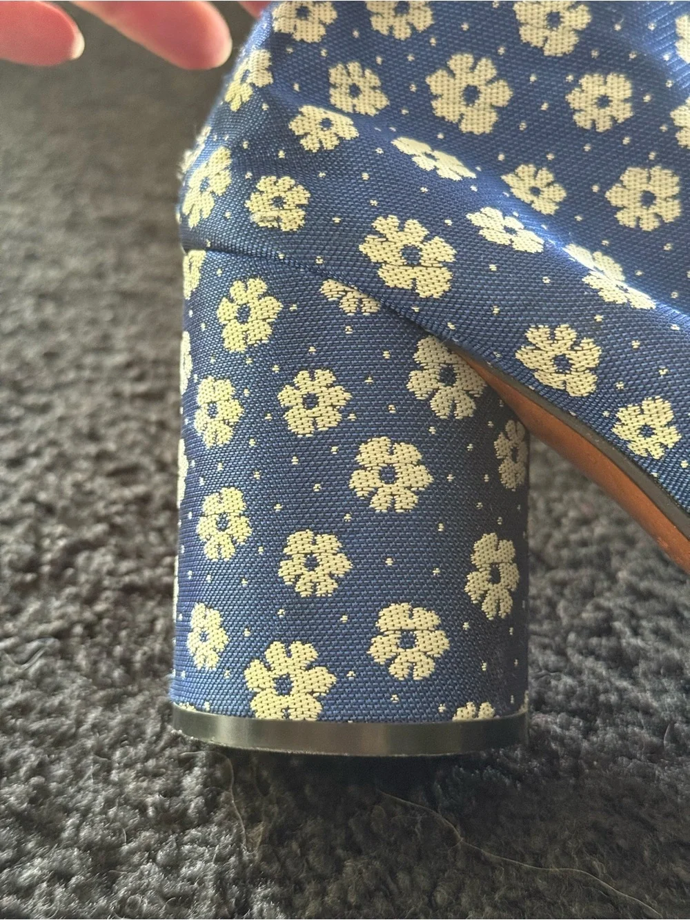 Maison Martin Margiela Blue Floral Ankle Boots